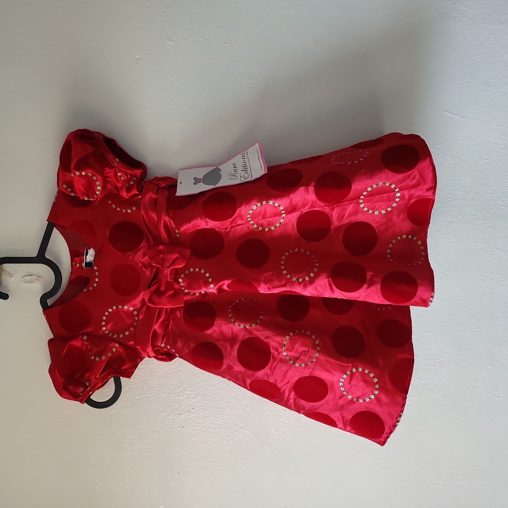 Nwt Rare Edition Playing Dress Up  Red 24 months Satin Dress